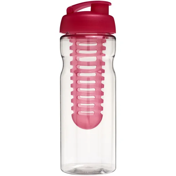 H2O Base® 650 ml flip lid sport bottle & infuser - Unbranded White Transparent pink