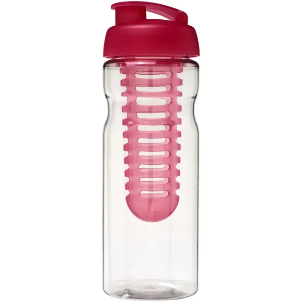 H2O Base® 650 ml flip lid sport bottle & infuser - Unbranded White Transparent pink