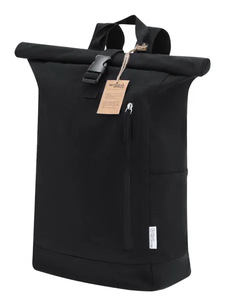 Antrim recycled cotton backpack Black