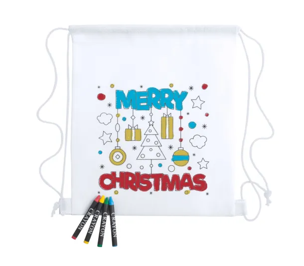 Kertran colouring drawstring bag White