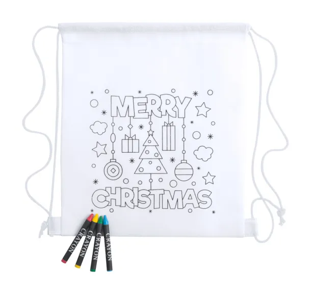 Kertran colouring drawstring bag White