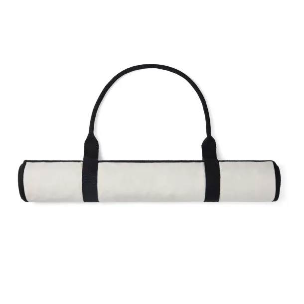  VINGA Volonne AWARE™ recycled canvas beach mat - Vinga off white, black Black