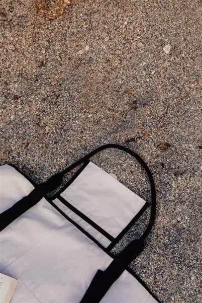  VINGA Volonne AWARE™ recycled canvas beach mat - Vinga white Black