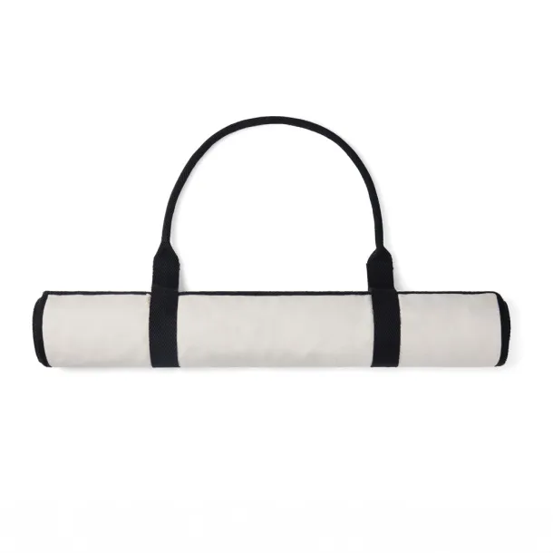  VINGA Volonne AWARE™ recycled canvas beach mat - Vinga off white, black Black