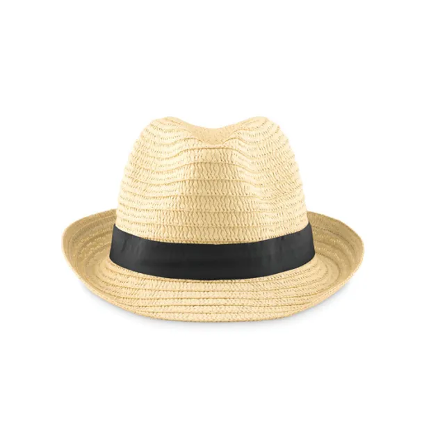 BOOGIE Paper straw hat Black