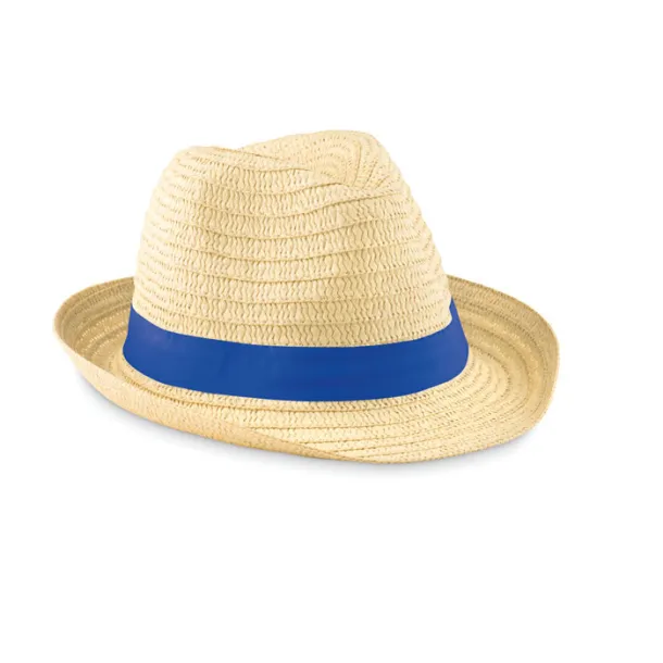 BOOGIE Paper straw hat Royal blue