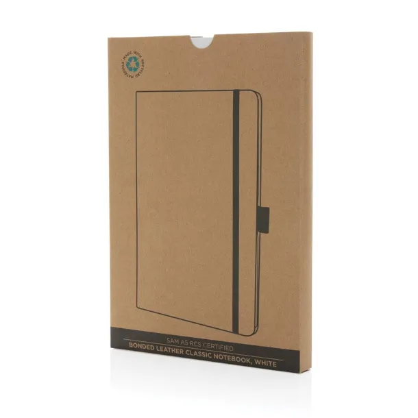  Sam A5 RCS certified bonded leather classic notebook - XD Collection White 