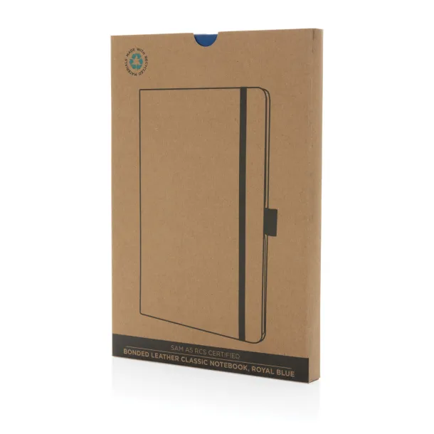  Sam A5 RCS certified bonded leather classic notebook - XD Collection Kraljevski plava 