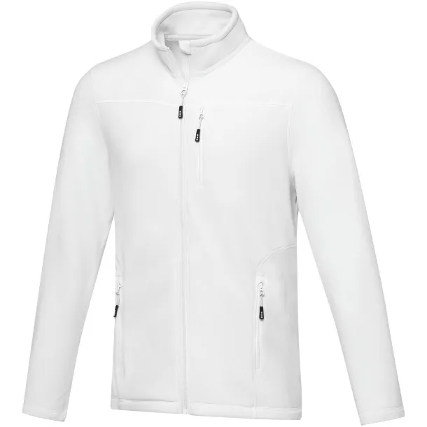 Amber men's GRS recycled full zip fleece jacket - Elevate NXT White