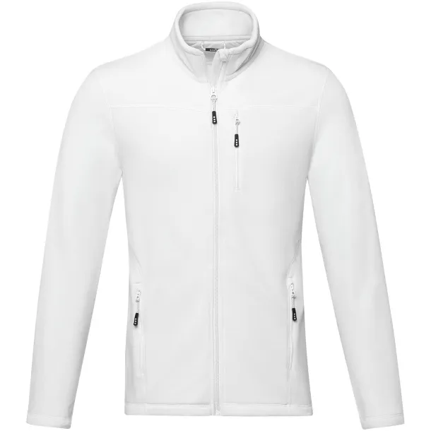 Amber men's GRS recycled full zip fleece jacket - Elevate NXT White