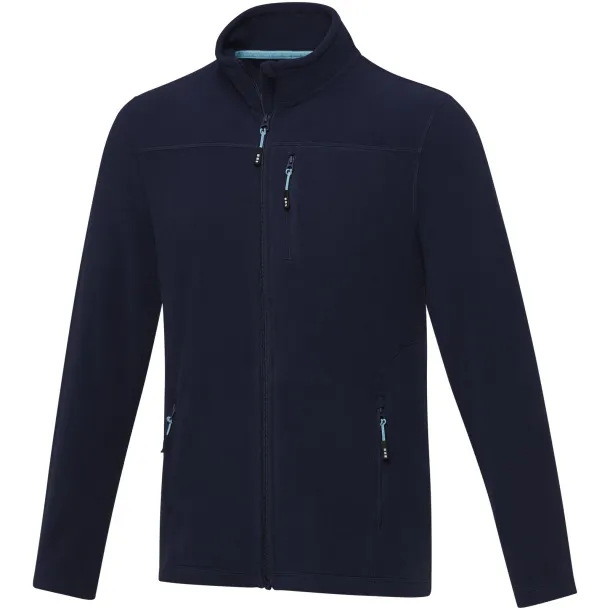 Amber men's GRS recycled full zip fleece jacket - Elevate NXT Navy Blue