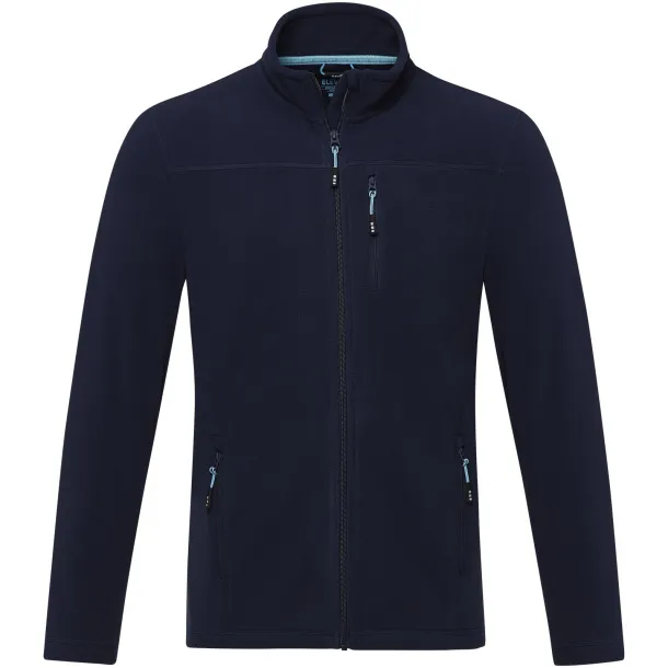 Amber men's GRS recycled full zip fleece jacket - Elevate NXT Navy Blue