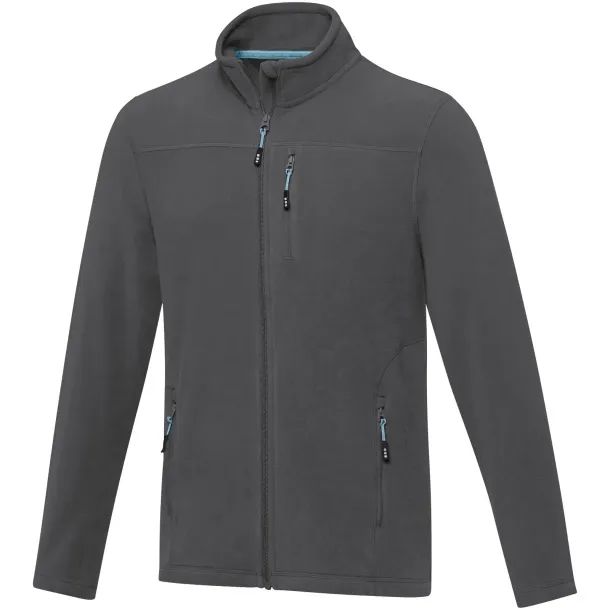 Amber men's GRS recycled full zip fleece jacket - Elevate NXT Storm grey