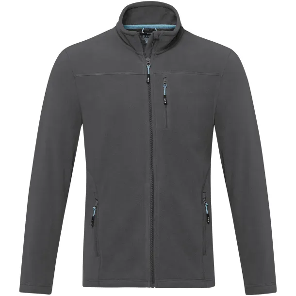 Amber men's GRS recycled full zip fleece jacket - Elevate NXT Storm grey