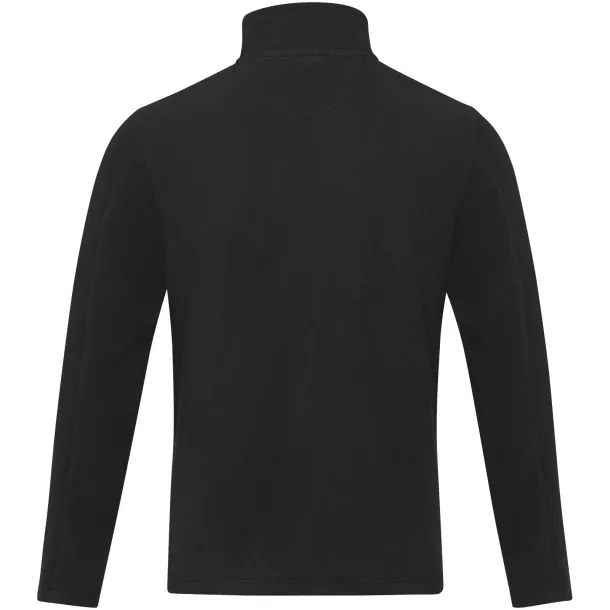 Amber men's GRS recycled full zip fleece jacket - Elevate NXT Solid black