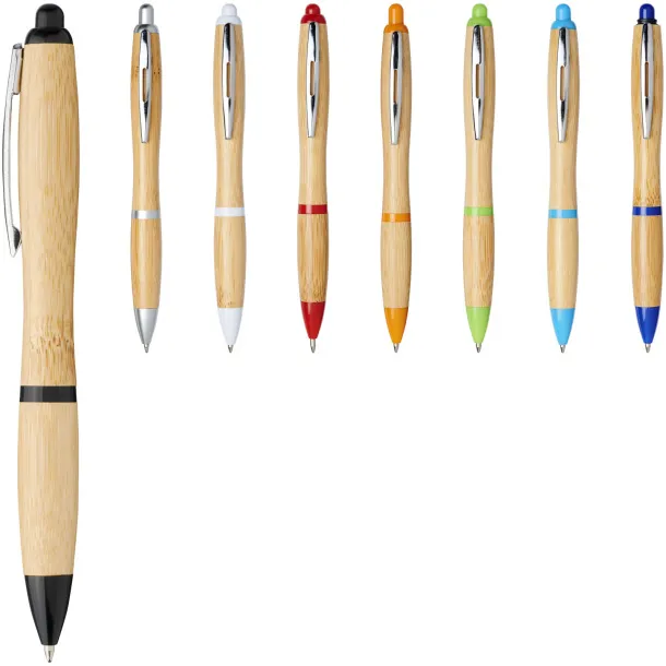 Nash bamboo ballpoint pen Natural Solid black