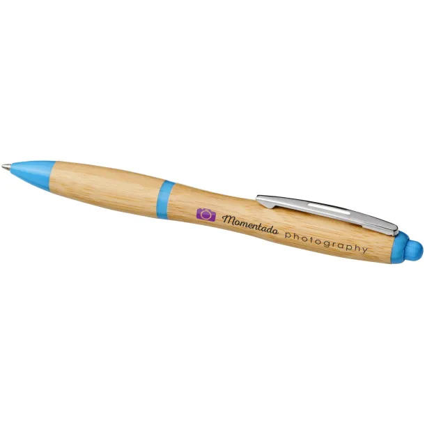 Nash bamboo ballpoint pen Natural Light blue