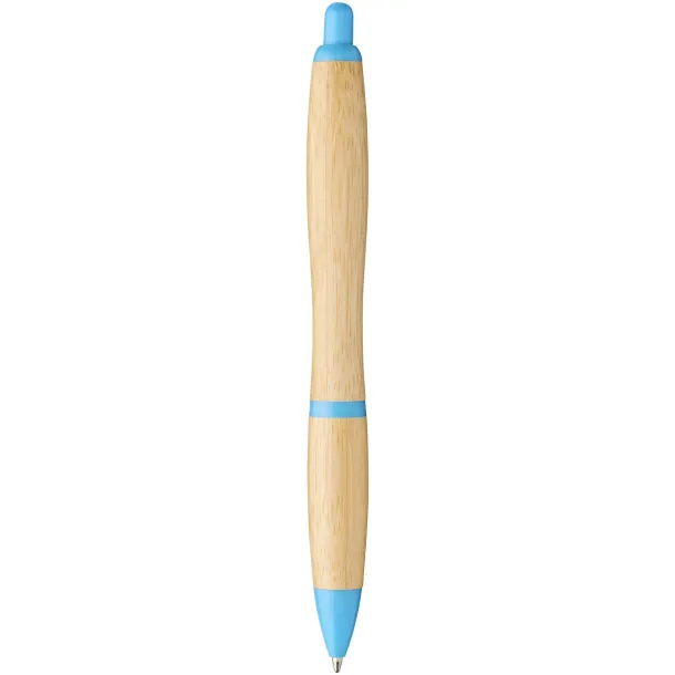 Nash bamboo ballpoint pen Natural Light blue