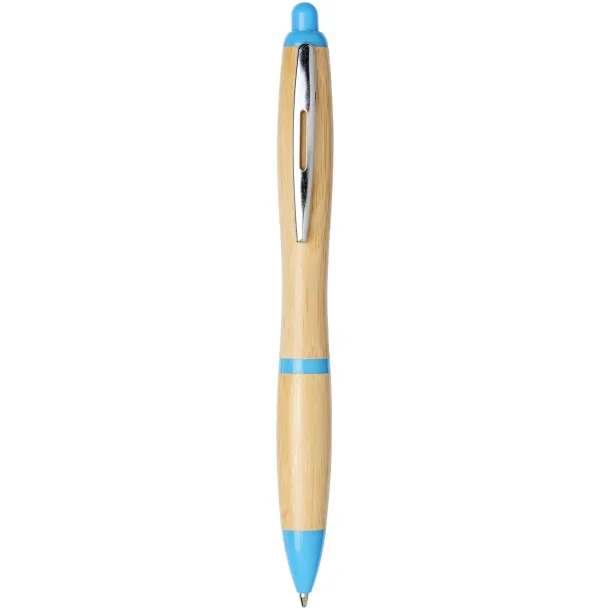 Nash bamboo ballpoint pen Natural Light blue