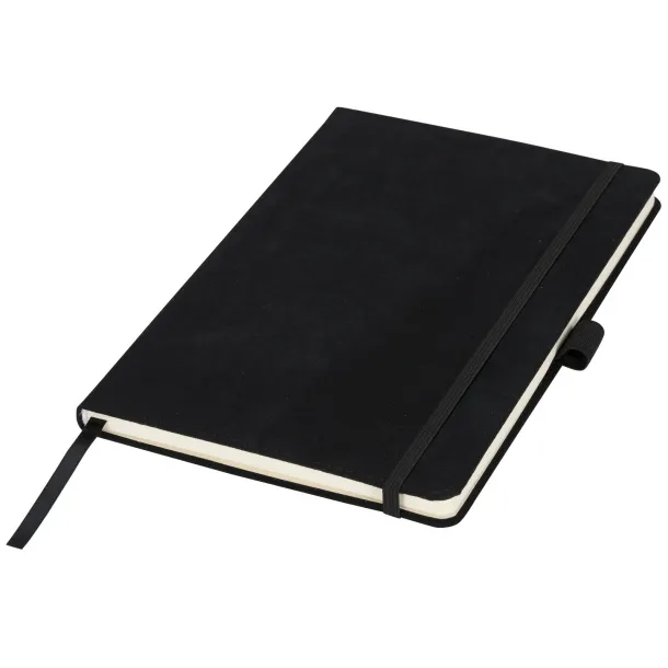 Carbony A5 suede notebook - JournalBooks Solid black