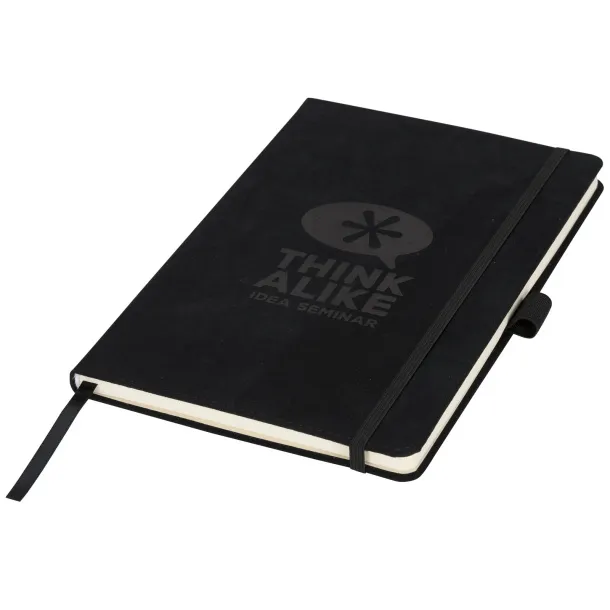 Carbony A5 suede notebook - JournalBooks Solid black