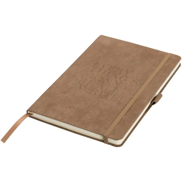 Carbony A5 suede notebook - JournalBooks Brown