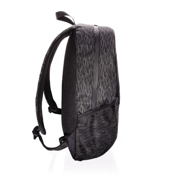 AWARE™ RPET reflektirajući ruksak za laptop, 15,6" - XD Collection Crna