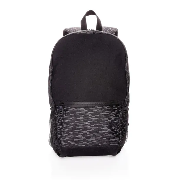  AWARE™ RPET reflektirajući ruksak za laptop, 15,6" - XD Collection Crna