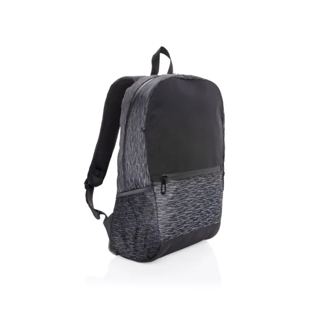  AWARE™ RPET reflektirajući ruksak za laptop, 15,6" - XD Collection Crna