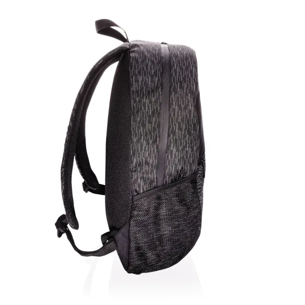  AWARE™ RPET reflektirajući ruksak za laptop, 15,6" - XD Collection Crna