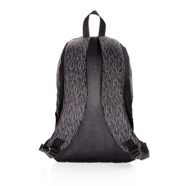  AWARE™ RPET reflektirajući ruksak za laptop, 15,6" - XD Collection Crna