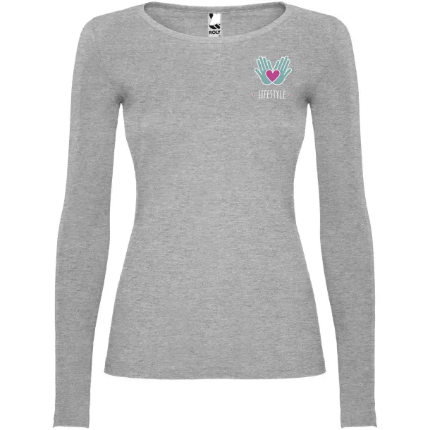 Extreme long sleeve women's t-shirt - Roly Marl Grey