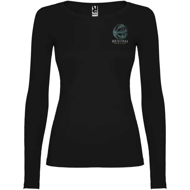 Extreme long sleeve women's t-shirt - Roly Crna