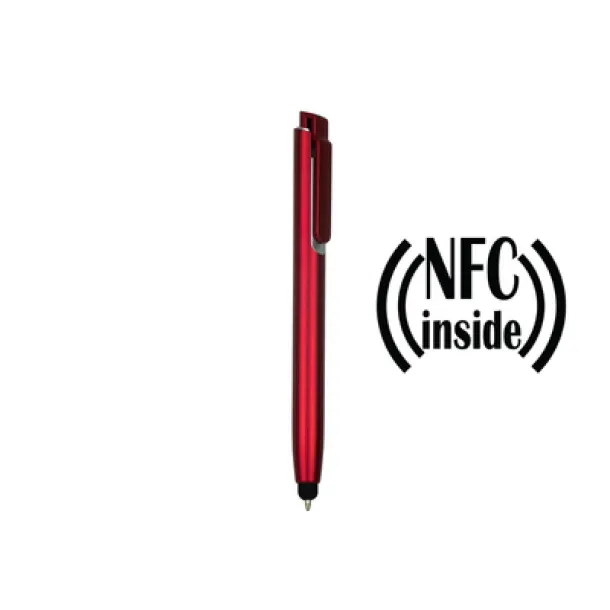  Ball pen with NFC chip, touch pen Crvena