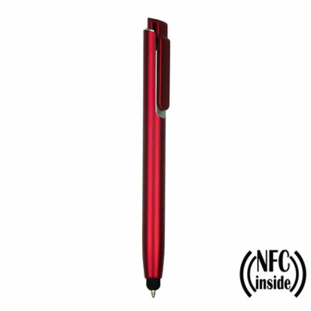  Ball pen with NFC chip, touch pen Crvena