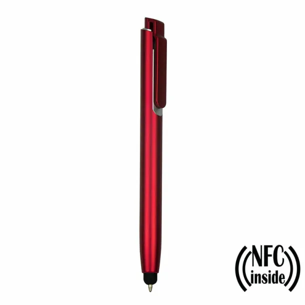  Ball pen with NFC chip, touch pen Crvena