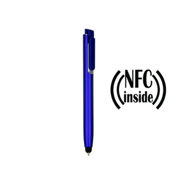  Ball pen with NFC chip, touch pen Mornarski plava