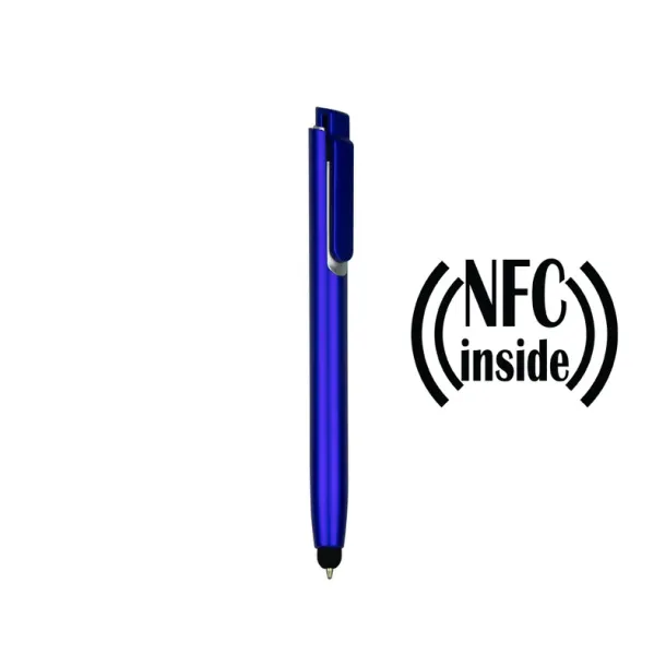  Ball pen with NFC chip, touch pen Mornarski plava