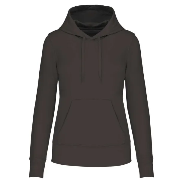  LADIES' ECO-FRIENDLY HOODED SWEATSHIRT - 280 g/m² - Kariban Tamno siva