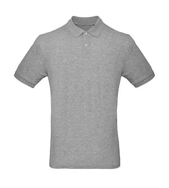  Organic Inspire muška polo majica od organskog pamuka, 170 g/m² - B&C Heather Grey