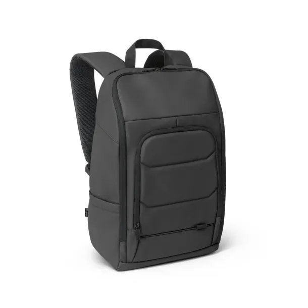 TOULON 600D rPET high-density water-resistant notebook backpack 16" Black