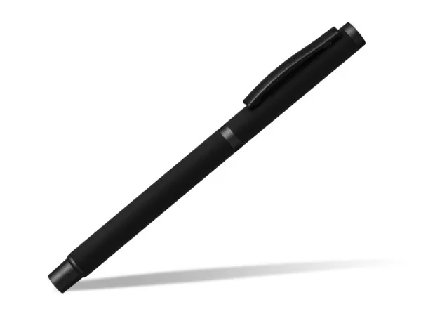 TITANIUM JET BLACK R Metal roller pen, soft touch Black