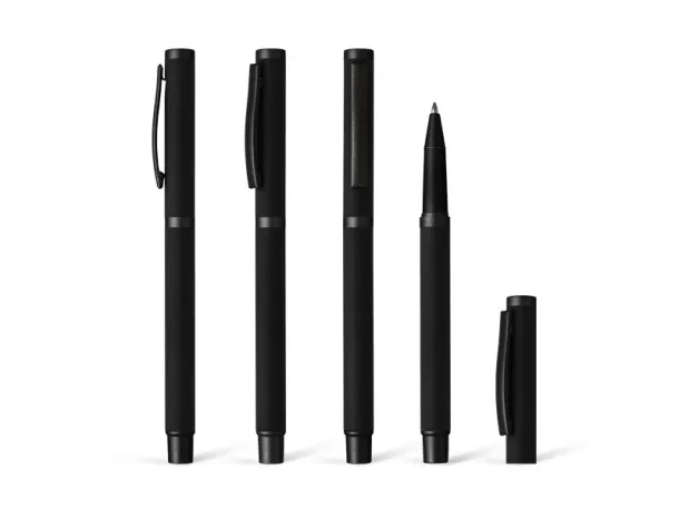 TITANIUM JET BLACK R Metal roller pen, soft touch Black