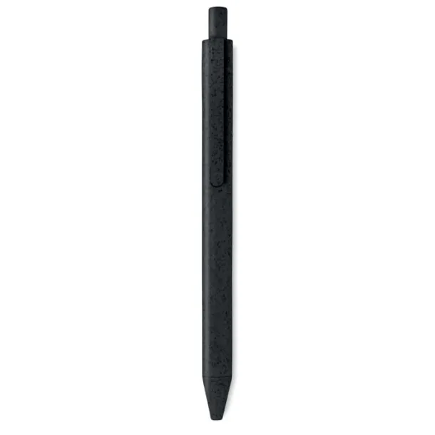 PECAS Wheat-Straw /PP push type pen Black