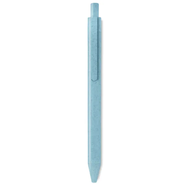 PECAS Wheat-Straw /PP push type pen Blue