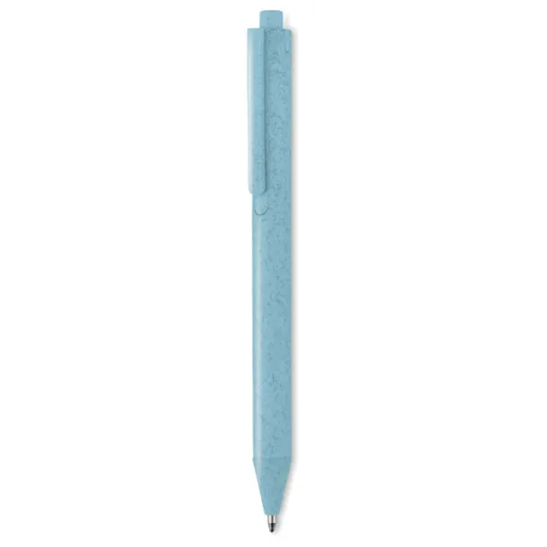 PECAS Wheat-Straw /PP push type pen Blue