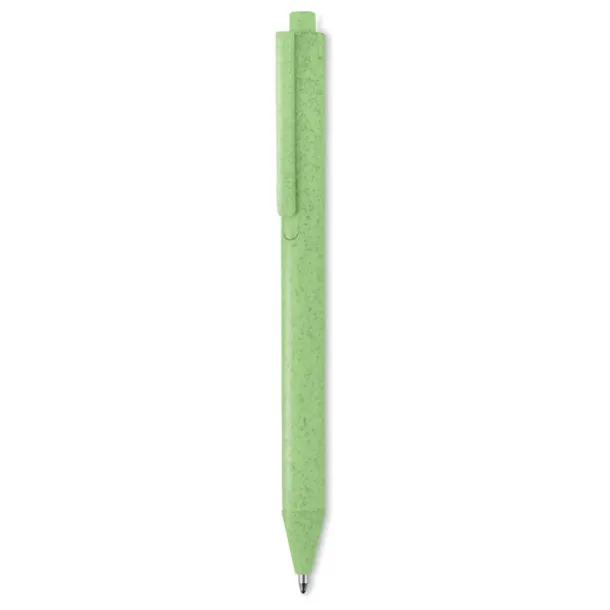 PECAS Wheat-Straw /PP push type pen Green