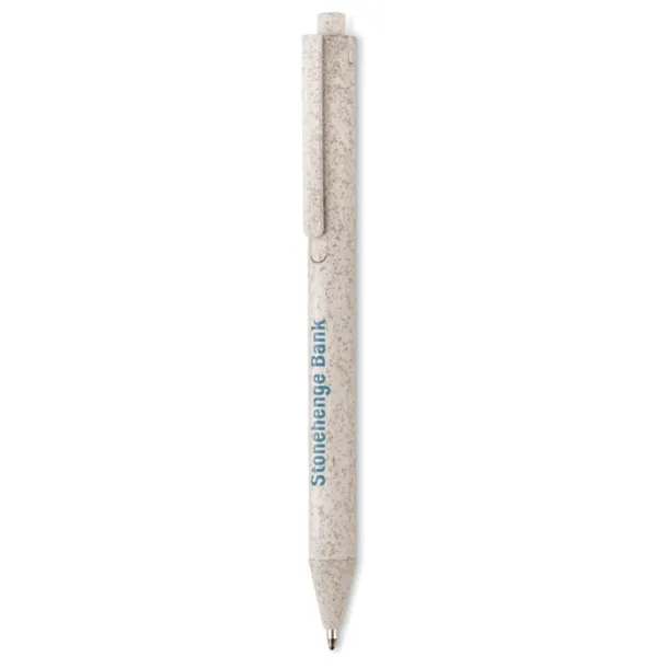 PECAS Wheat-Straw /PP push type pen Beige