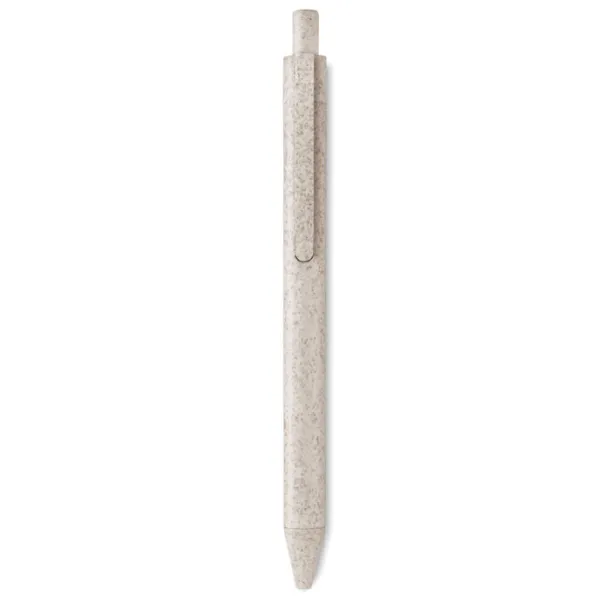 PECAS Wheat-Straw /PP push type pen Beige