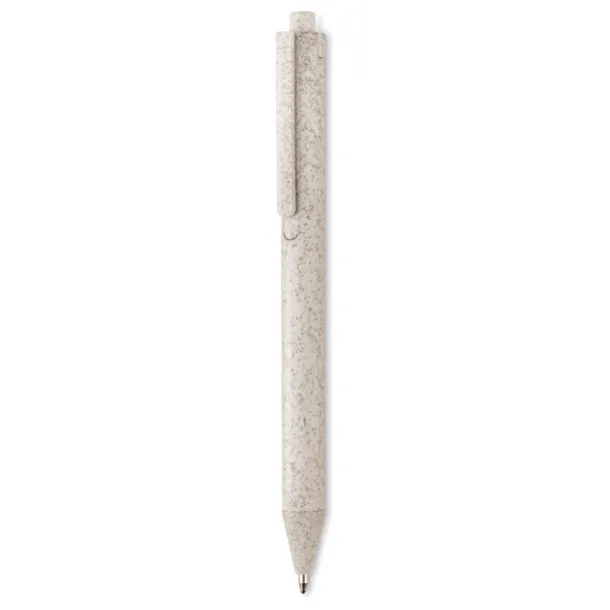 PECAS Wheat-Straw /PP push type pen Beige